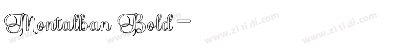 Montalban Bold字体转换